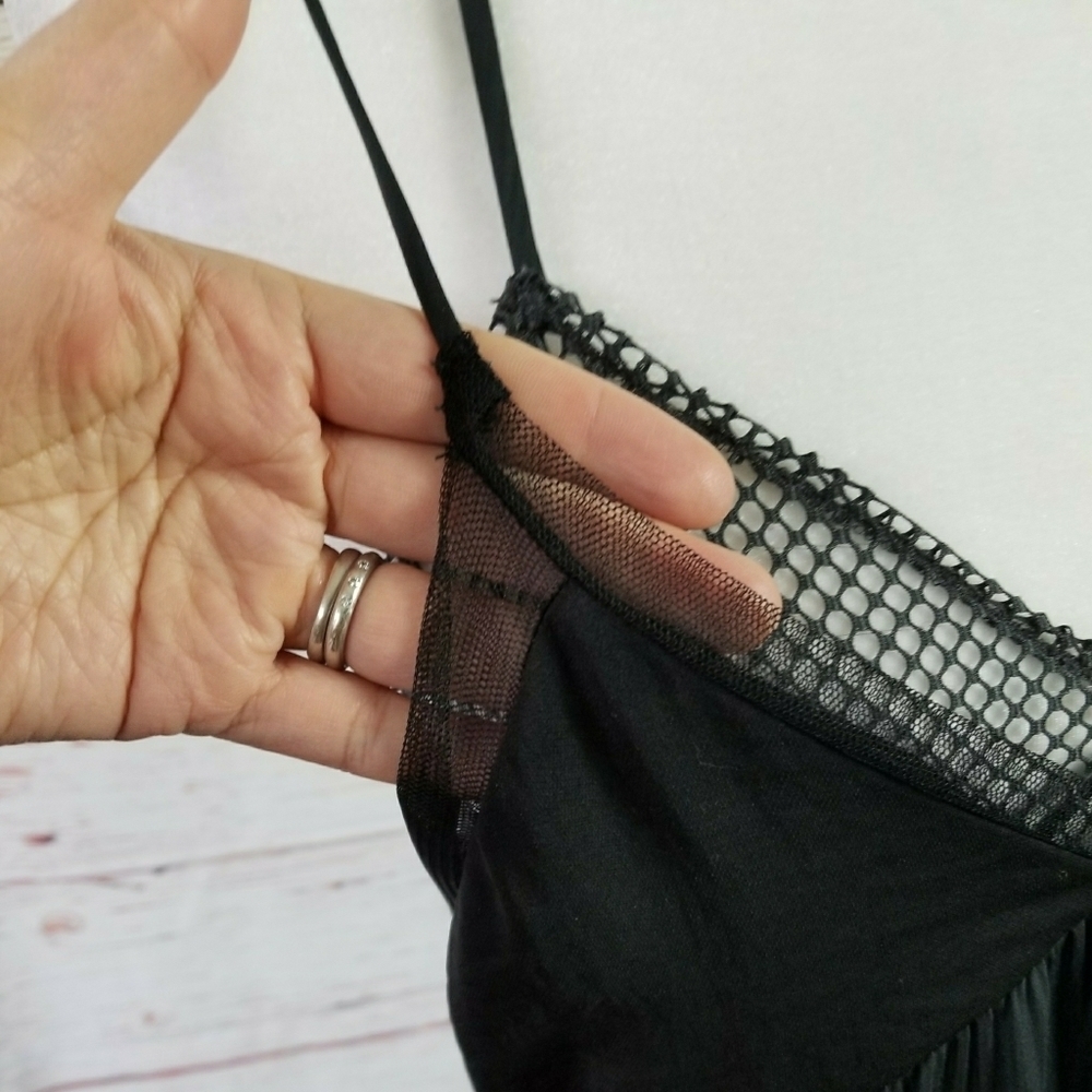 ZARA // edgy layered mesh silky dress - Picture 7 of 15